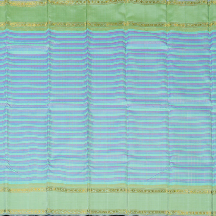 Hayagrivas Handloom Pastel Checks Kanjivaram Silk Saree with Pista Green Border KBE2529C3-1