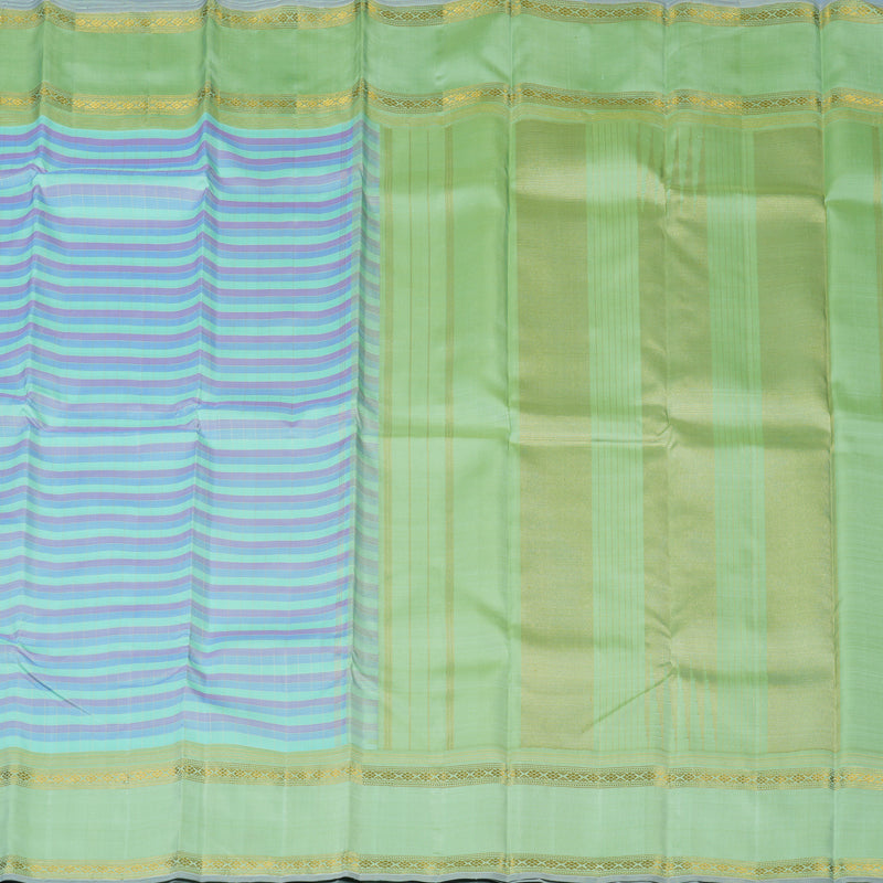 Hayagrivas Handloom Pastel Checks Kanjivaram Silk Saree with Pista Green Border KBE2529C3-1