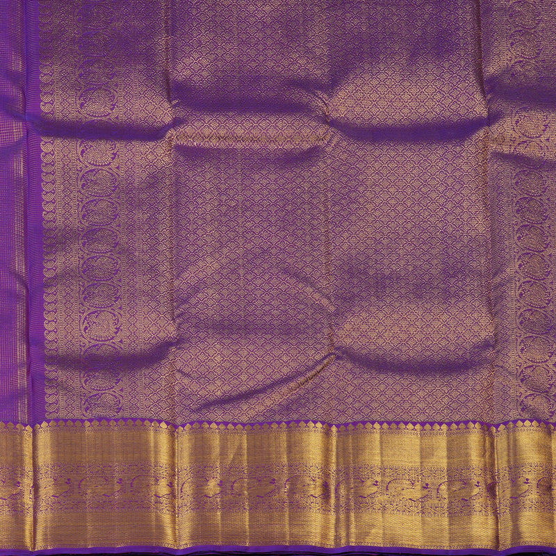 Hayagrivas Handloom Purple Kanjivaram Silk Saree KBE2529C6-1