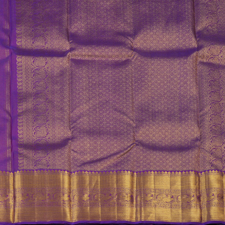 Hayagrivas Handloom Purple Kanjivaram Silk Saree KBE2529C6-1