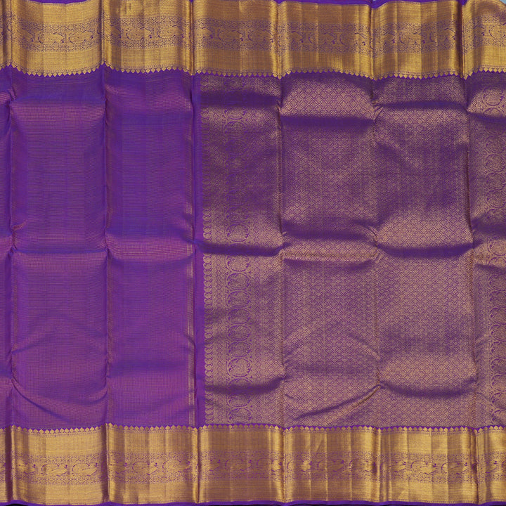 Hayagrivas Handloom Purple Kanjivaram Silk Saree KBE2529C6-1