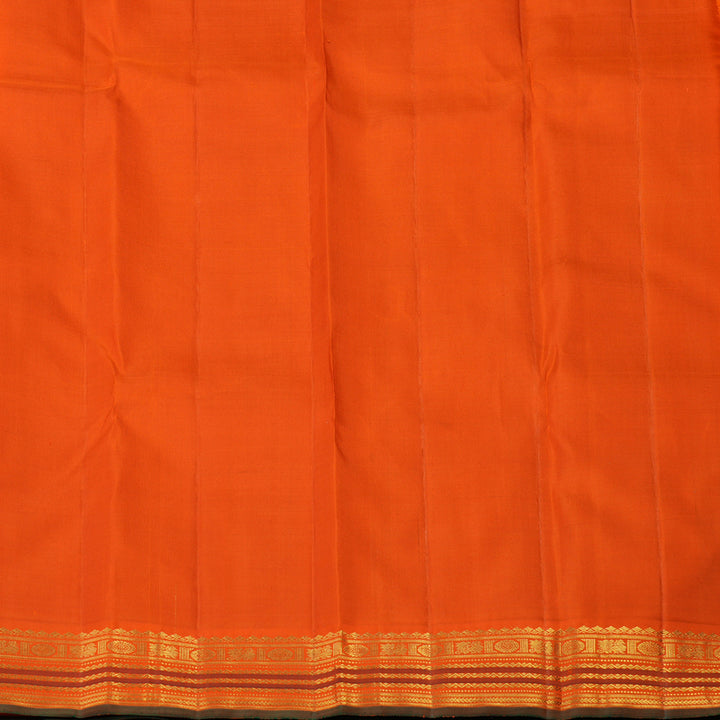 Hayagrivas Handloom Purple Kanjivaram Silk Saree with Orange Border KBE2530C1-1
