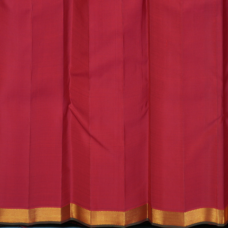 Hayagrivas Handloom Maroon Kanjivaram Silk Saree with Red Border KBE2530C2-2