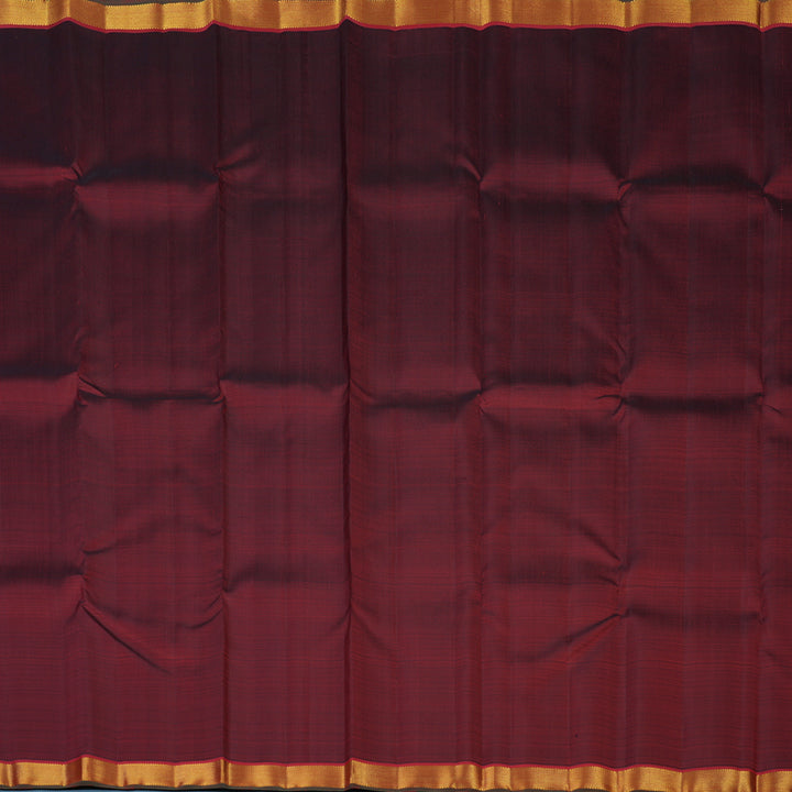 Hayagrivas Handloom Maroon Kanjivaram Silk Saree with Red Border KBE2530C2-2