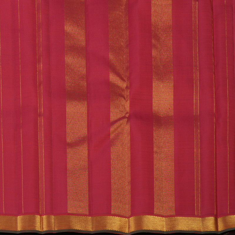 Hayagrivas Handloom Maroon Kanjivaram Silk Saree with Red Border KBE2530C2-2