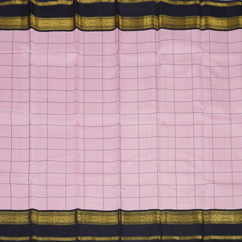 Hayagrivas Handloom Baby Pink Kanjivaram Silk Saree with Deep Nagapazham Border KBE2533C4-2