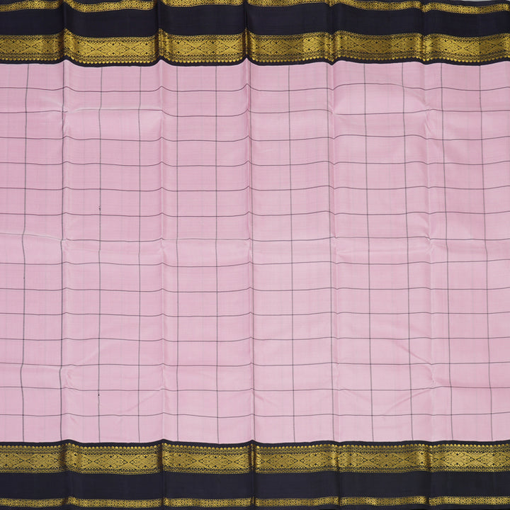 Hayagrivas Handloom Baby Pink Kanjivaram Silk Saree with Deep Nagapazham Border KBE2533C4-2