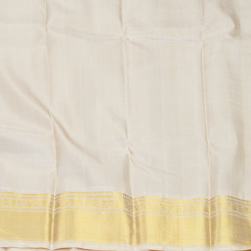 Hayagrivas Handloom Purple Kanjivaram Silk Saree with Ivory Border KBE2533C9-4