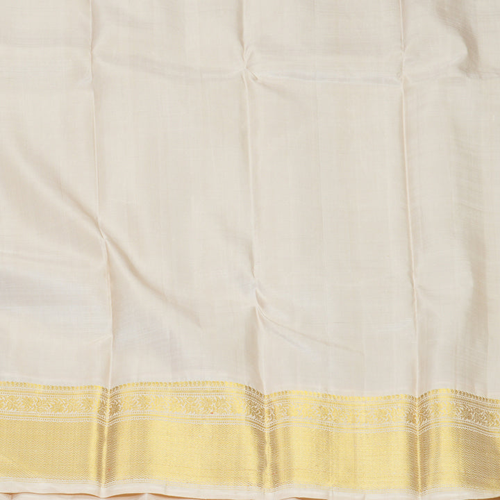 Hayagrivas Handloom Purple Kanjivaram Silk Saree with Ivory Border KBE1808L2-2