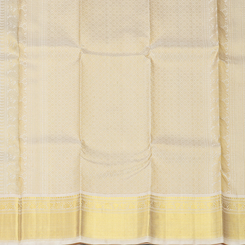 Hayagrivas Handloom Purple Kanjivaram Silk Saree with Ivory Border KBE1808L2-2
