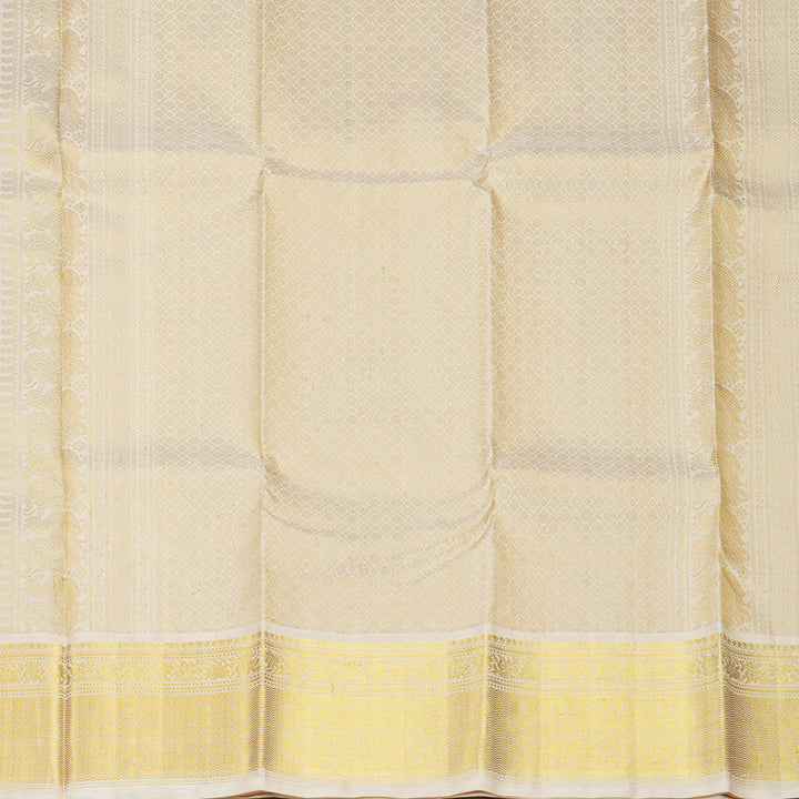 Hayagrivas Handloom Purple Kanjivaram Silk Saree with Ivory Border KBE1808L2-2