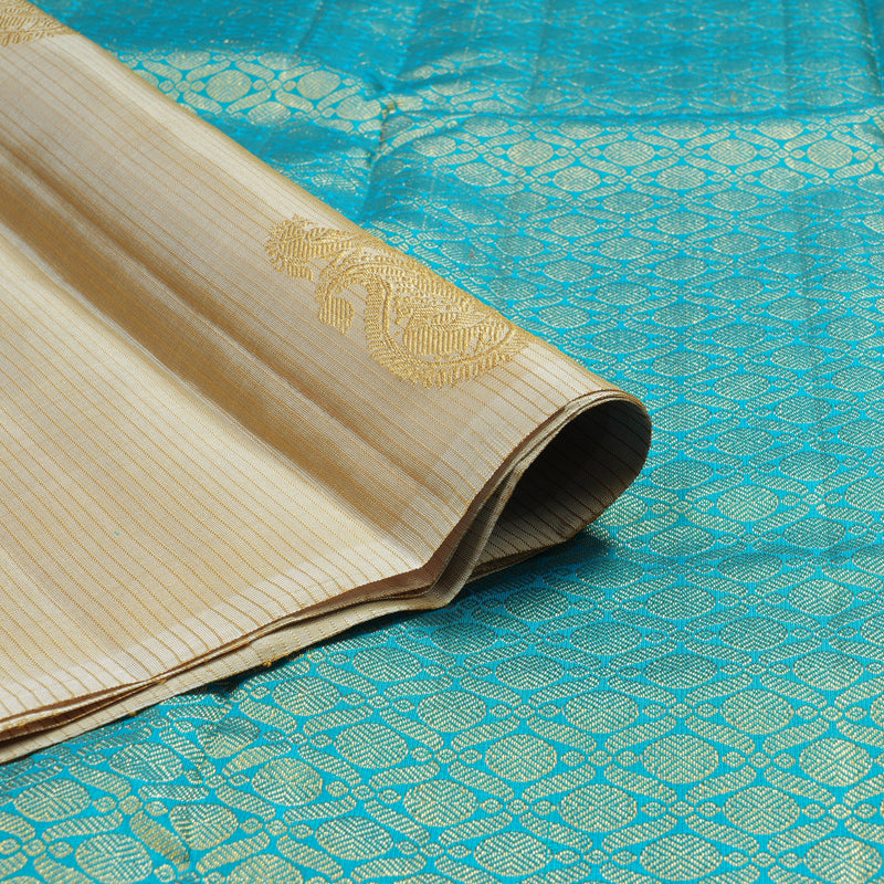 Hayagrivas Handloom Beige Kanjivaram Silk Saree KBE2534C4-2
