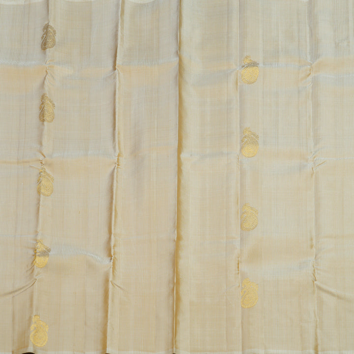 Hayagrivas Handloom Beige Kanjivaram Silk Saree KBE2534C4-2