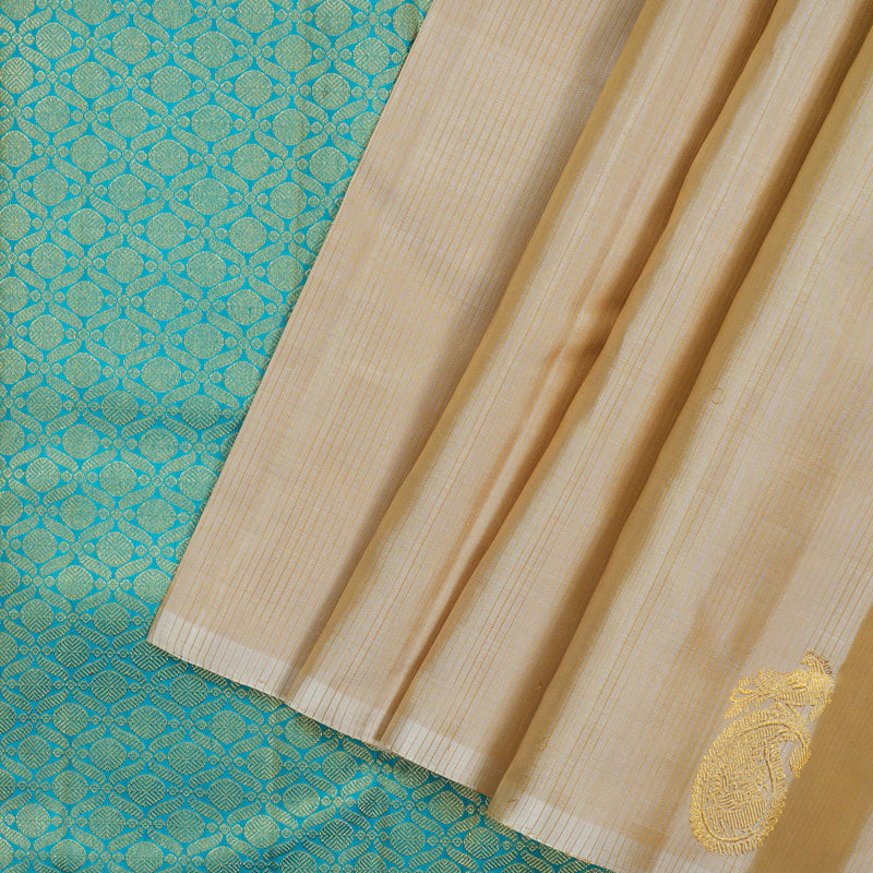 Hayagrivas Handloom Beige Kanjivaram Silk Saree KBE2534C4-2
