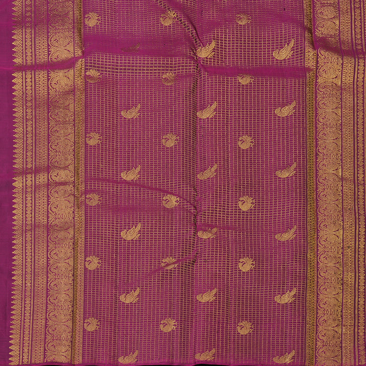 Hayagrivas Handloom Purple & Bottle Green Kanjivaram Silk Saree KBE2534C4-3