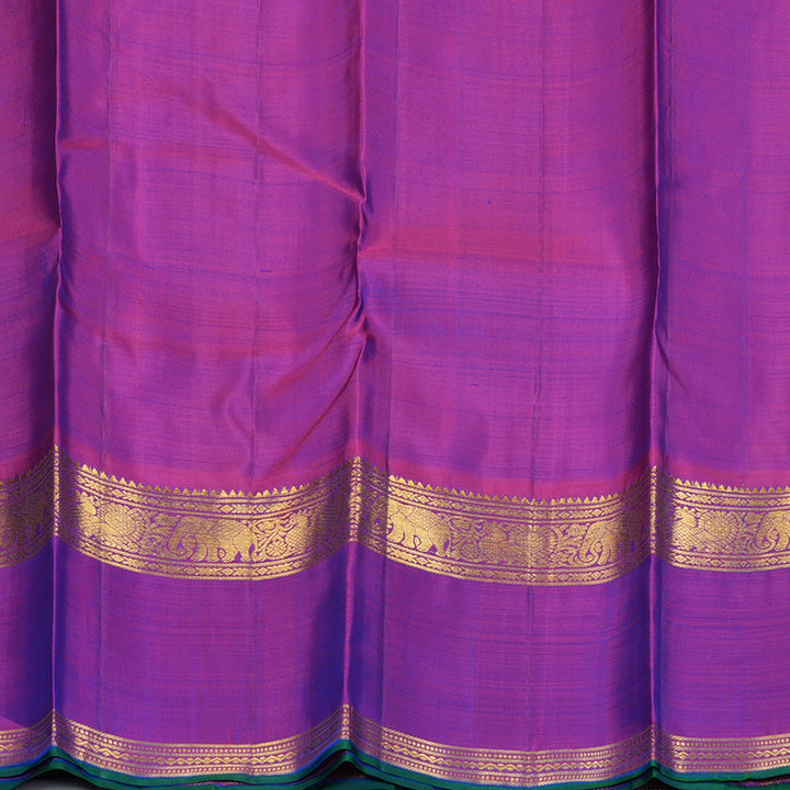 Hayagrivas Handloom Mayilkazhuthu Kanjivaram Silk Saree with Purple Border KBE2534C8-2