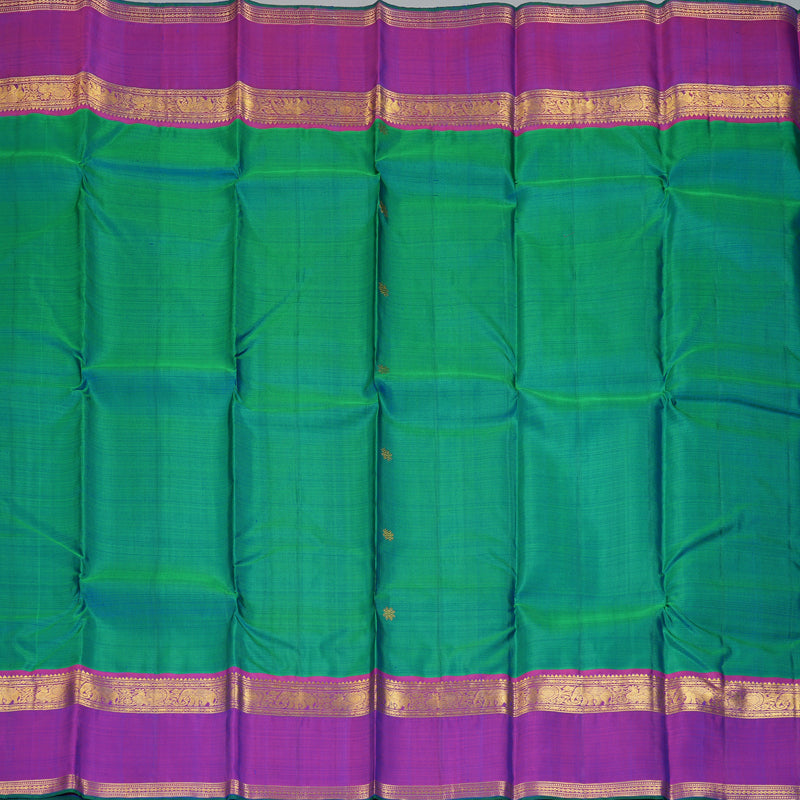 Hayagrivas Handloom Mayilkazhuthu Kanjivaram Silk Saree with Purple Border KBE2534C8-2