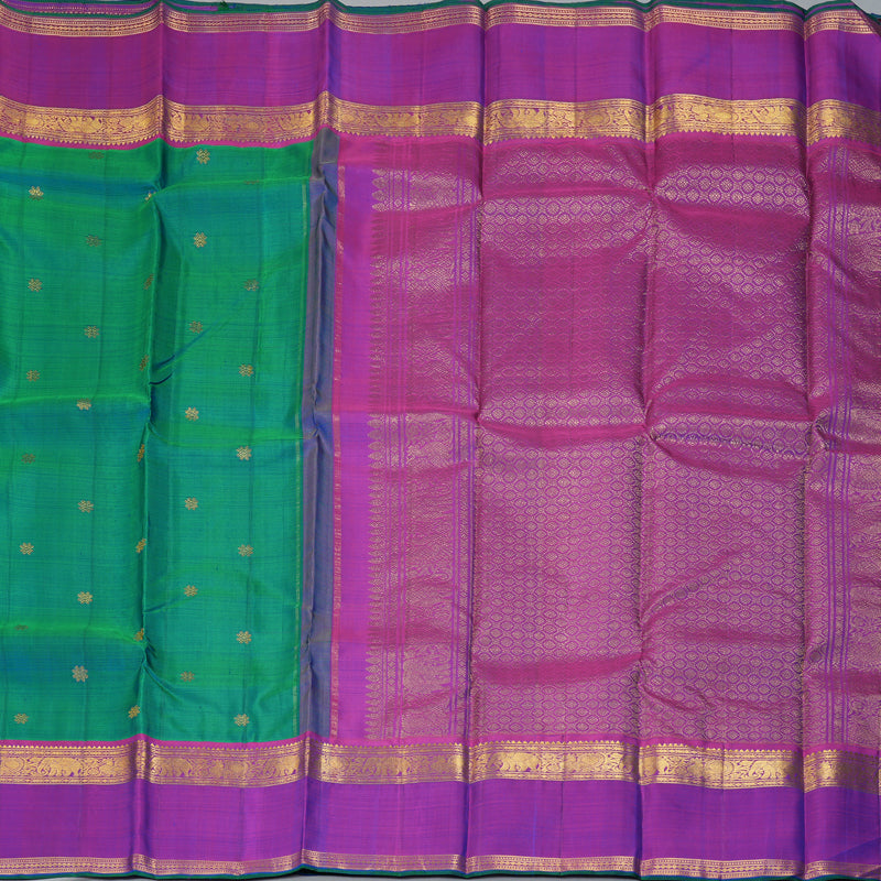 Hayagrivas Handloom Mayilkazhuthu Kanjivaram Silk Saree with Purple Border KBE2534C8-2