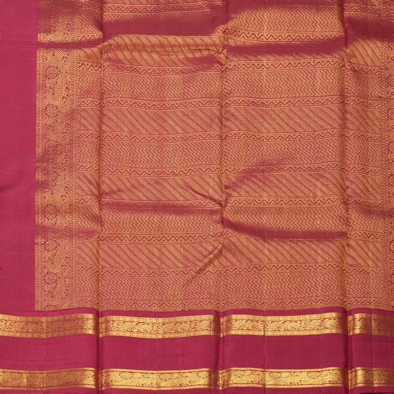 Hayagrivas Handloom Fluorescent Green Kanjivaram Silk Saree with Maroon Border KBE2535C10-1