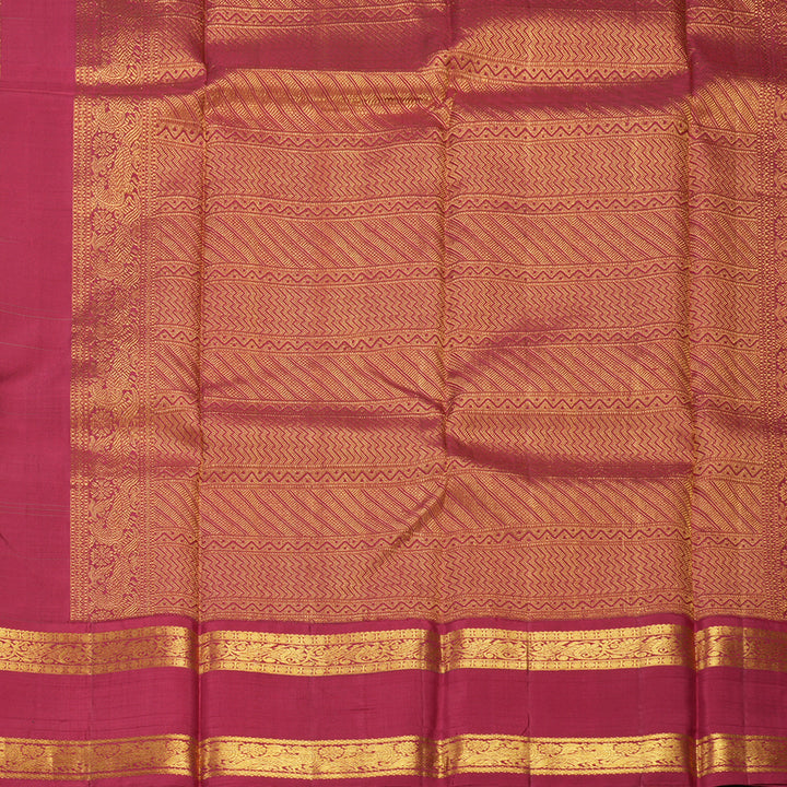 Hayagrivas Handloom Fluorescent Green Kanjivaram Silk Saree with Maroon Border KBE2535C10-1