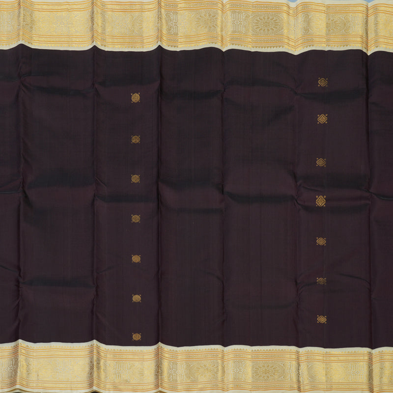 Hayagrivas Handloom Deep Nagapazham Kanjivaram Silk Saree with Ivory Border KBE2535C11-1