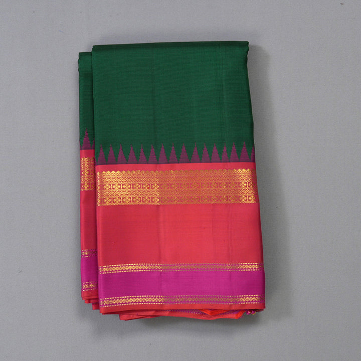 Hayagrivas Handloom Bottle Green Kanjivaram Silk Saree KBE2535C8-1