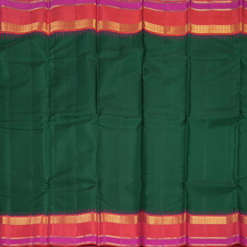 Hayagrivas Handloom Bottle Green Kanjivaram Silk Saree KBE2535C8-1