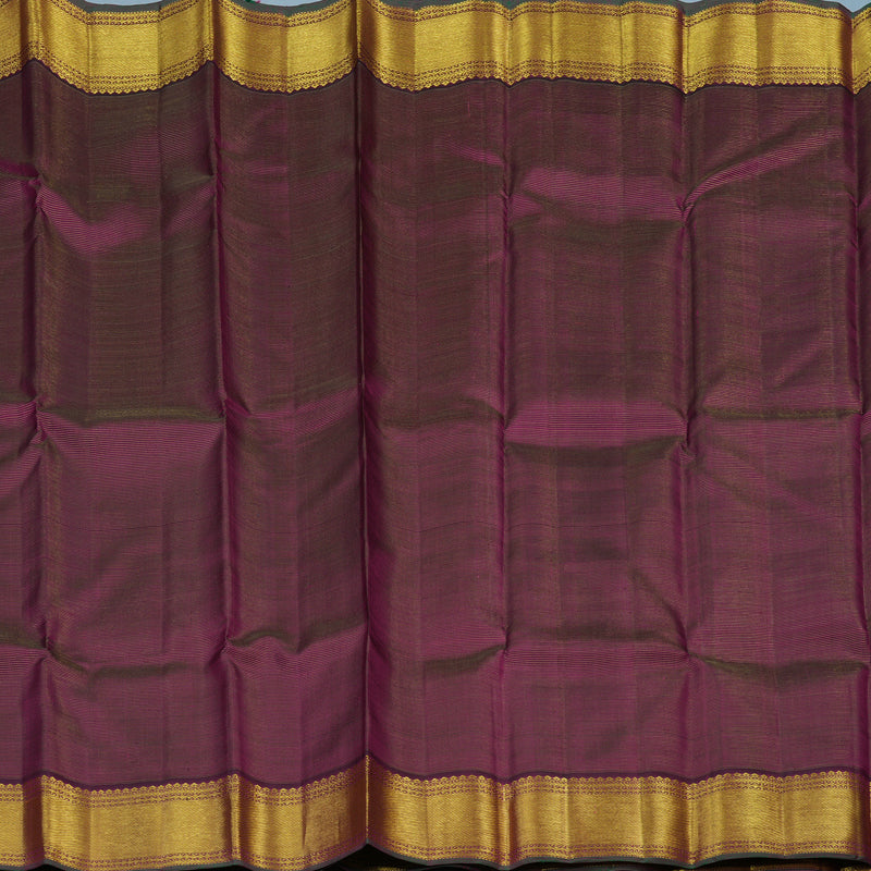 Hayagrivas Handloom Dark Purple Kanjivaram Silk Saree KBE2540C4-1