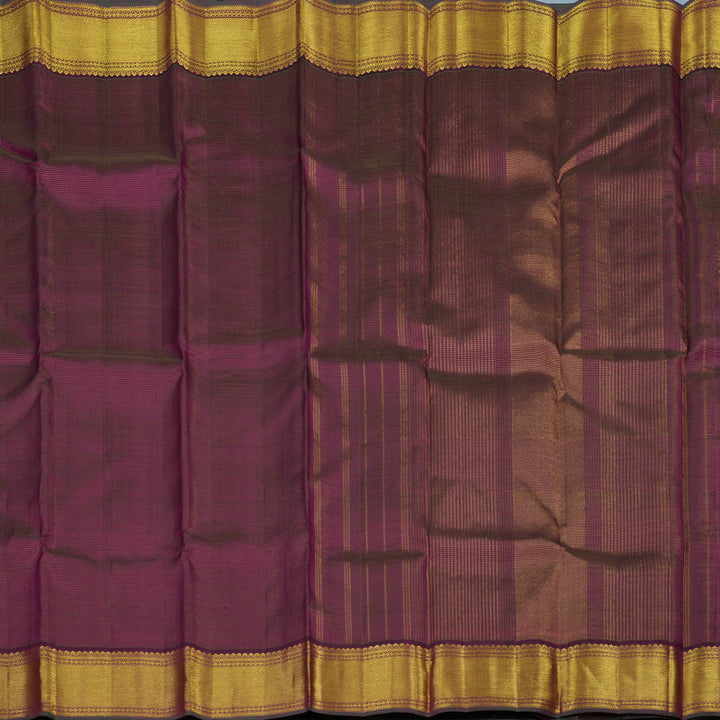 Hayagrivas Handloom Dark Purple Kanjivaram Silk Saree KBE2540C4-1
