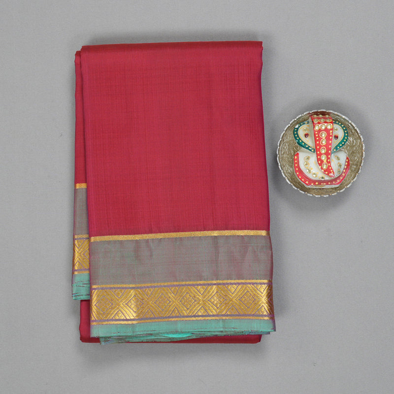 Hayagrivas Handloom Reddish-Pink Kanjivaram Silk Saree KBE2543C1-5