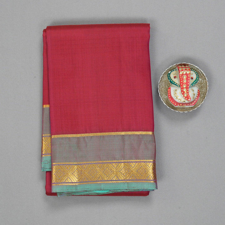 Hayagrivas Handloom Reddish-Pink Kanjivaram Silk Saree KBE2543C1-5