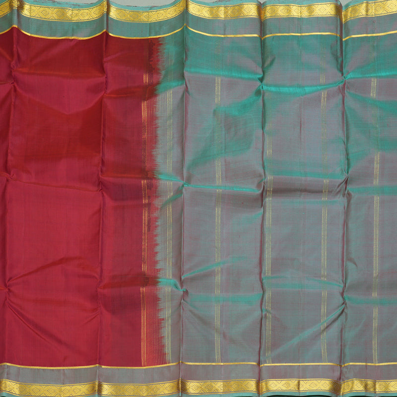 Hayagrivas Handloom Reddish-Pink Kanjivaram Silk Saree KBE2543C1-5
