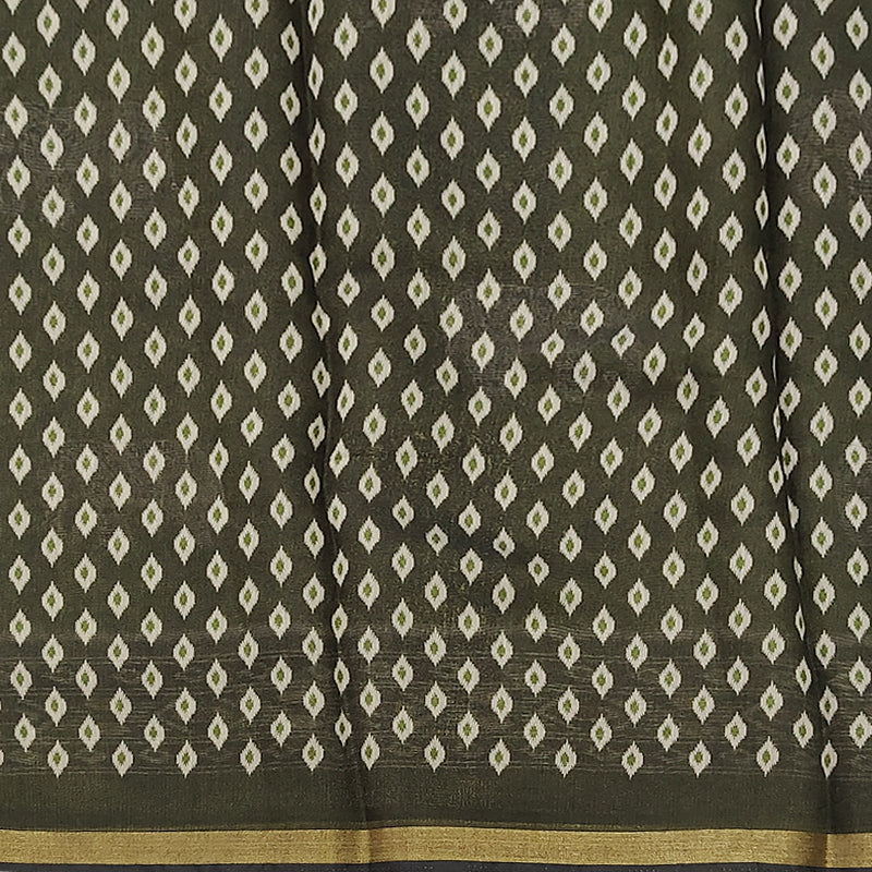 Hayagrivas Olive Green Fancy Cotton Saree KBE2544C12-8