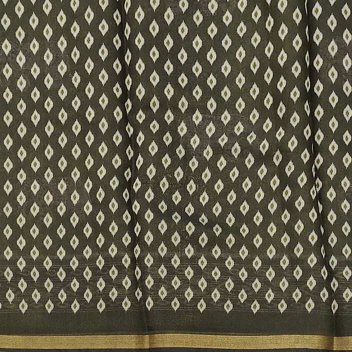 Hayagrivas Olive Green Fancy Cotton Saree KBE2544C12-8