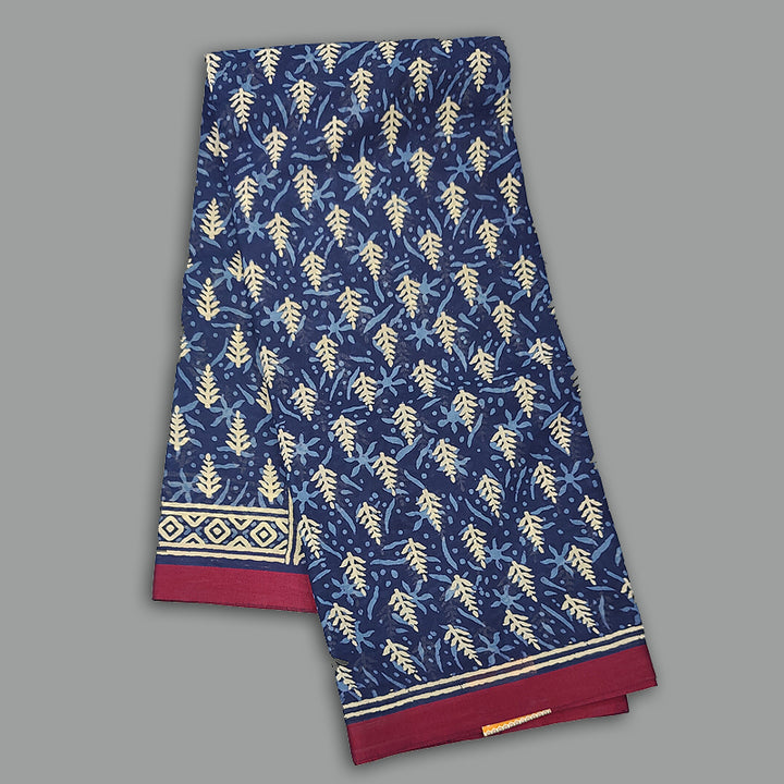 Hayagrivas Indigo Blue Pure Cotton Saree KBE2544C2-4