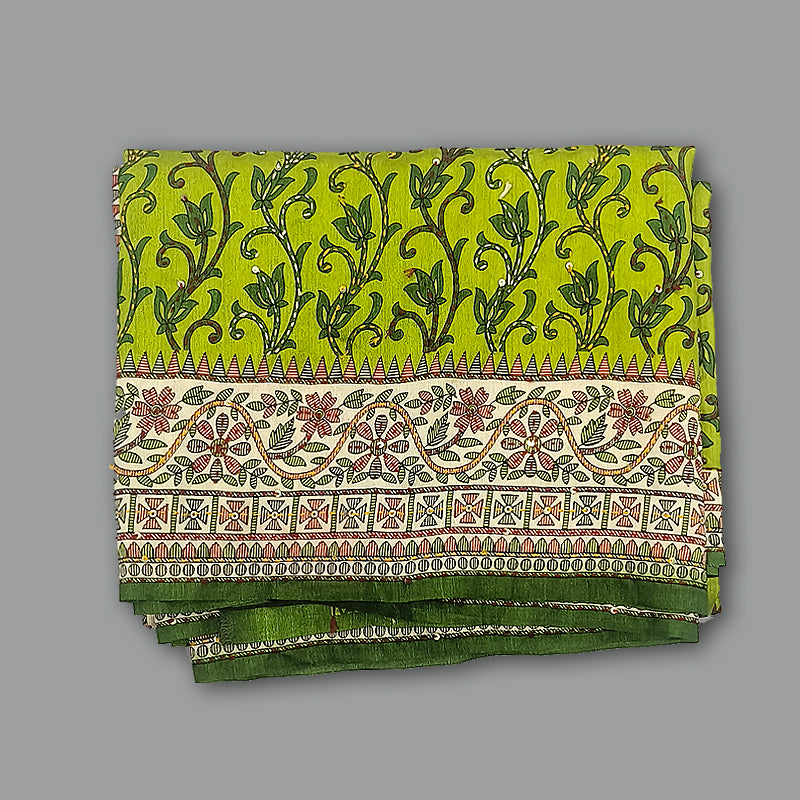 Hayagrivas Parrot Green Fancy Cotton Saree KBE2544C6-6