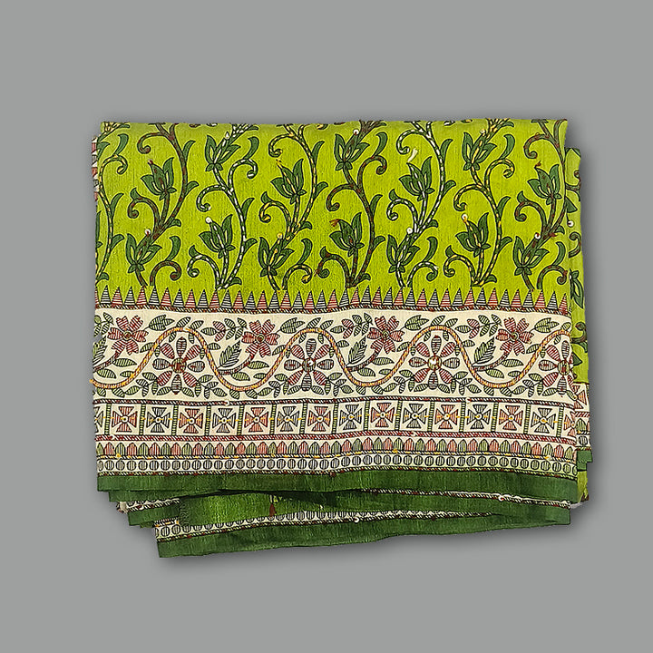 Hayagrivas Parrot Green Fancy Cotton Saree KBE2544C6-6