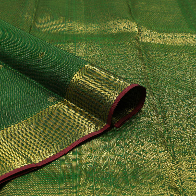 Hayagrivas Handloom Bottle Green Bridal Kanjivaram Silk Saree KBE254D3-1