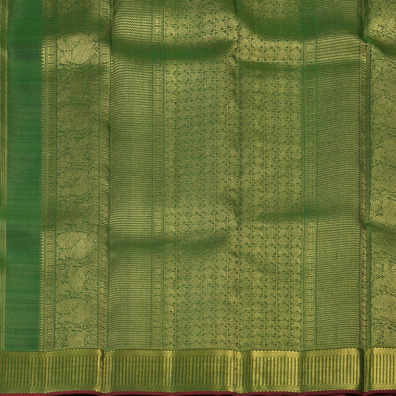 Hayagrivas Handloom Bottle Green Bridal Kanjivaram Silk Saree KBE254D3-1