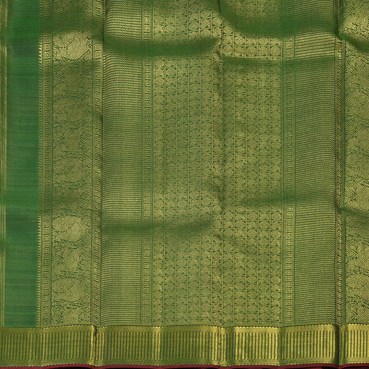 Hayagrivas Handloom Bottle Green Bridal Kanjivaram Silk Saree KBE254D3-1