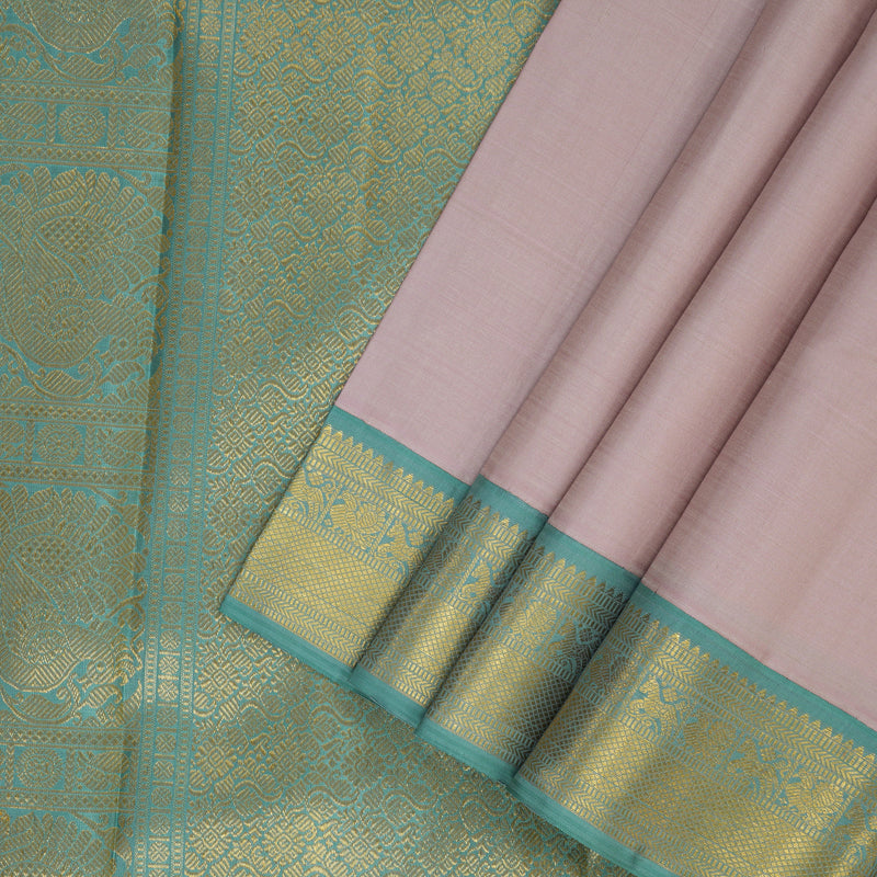 Hayagrivas Handloom Mild Onion Pink Kanjivaram Silk Saree KBE2550C2-1