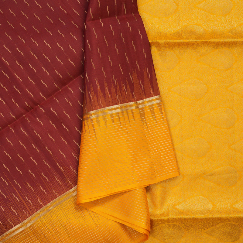 Hayagrivas Maroon Handloom Soft Silk Saree KBE2551C1-1