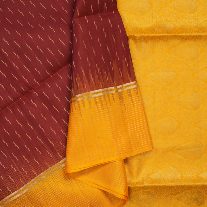 Hayagrivas Maroon Handloom Soft Silk Saree KBE2551C1-1