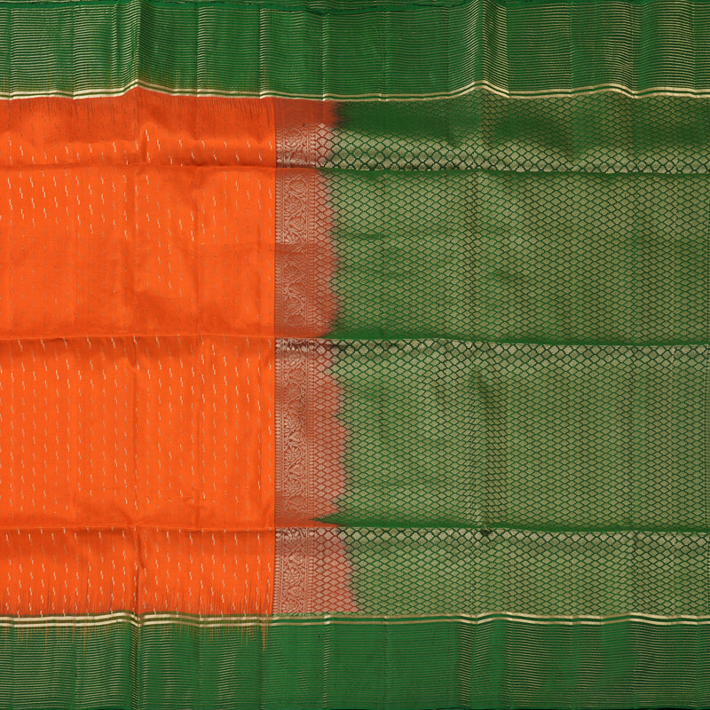 Hayagrivas Orange Handloom Soft Silk Saree KBE2551C1-4