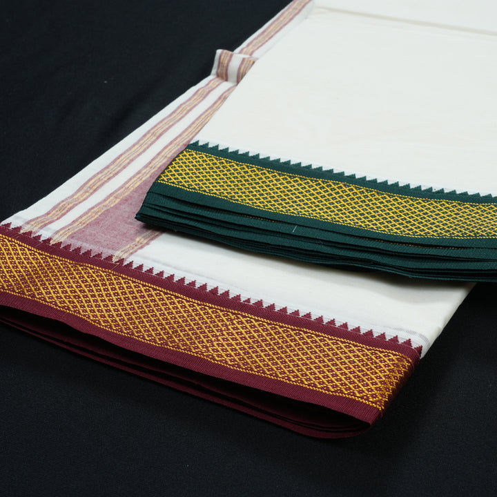 Hayagrivas Handloom 9*5 Cotton Dhotis KBE2552C1-1