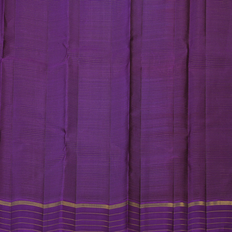 Hayagrivas Handloom Rust Orange Kanjivaram Silk Saree with Violet Border KBE2555C1-1