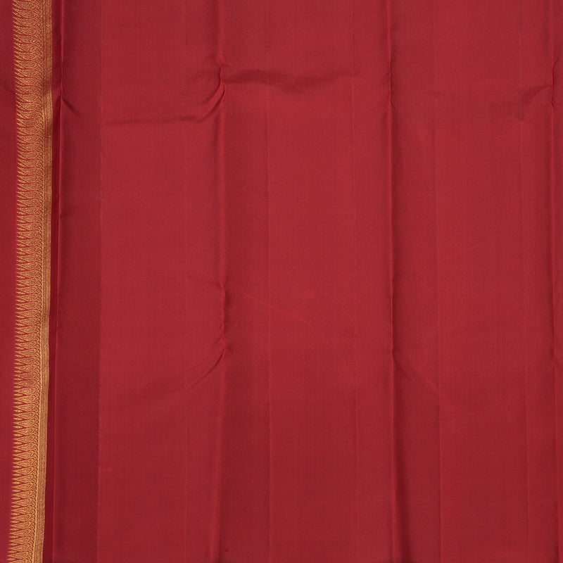 Hayagrivas Orange And Maroon Handloom Kanjivaram Silk Saree with Maroon Border KBE256D4-1