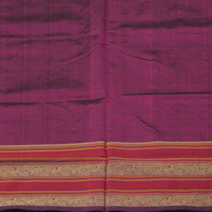 Hayagrivas Handloom Pure Silk Cotton Saree in Enchanting Purple KBE258E1-1