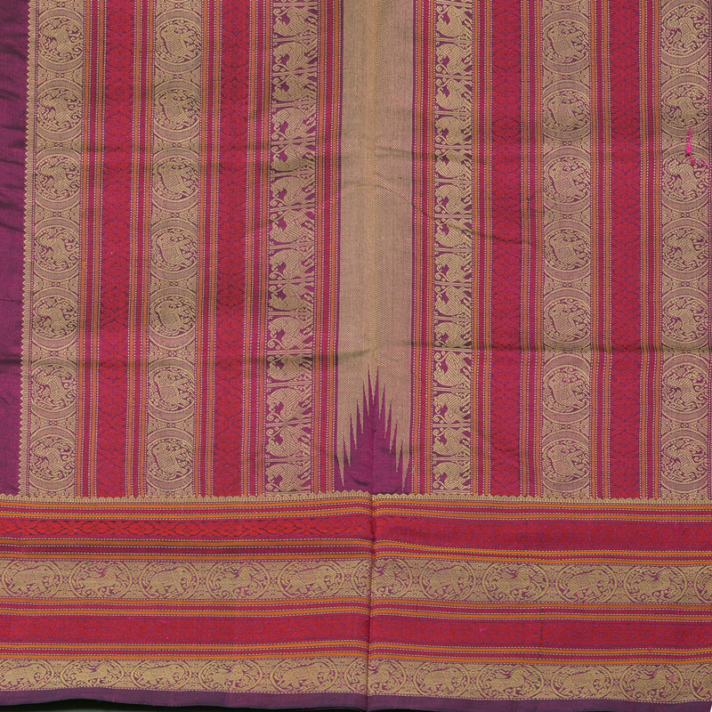 Hayagrivas Handloom Pure Silk Cotton Saree in Enchanting Purple KBE258E1-1