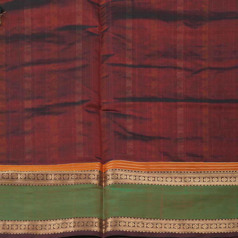 Hayagrivas Handloom Pure Silk Cotton Saree in Wine Maroon  KBE258E10-2